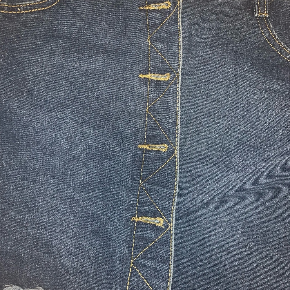 New Denim Button up Jeans Mini Skirt - Picture 4 of 8
